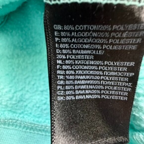 The North Face Girls Hooded Zip-Front Sweatshirt, Aqua, Logo, XS (6), Fall - Picture 8 of 10